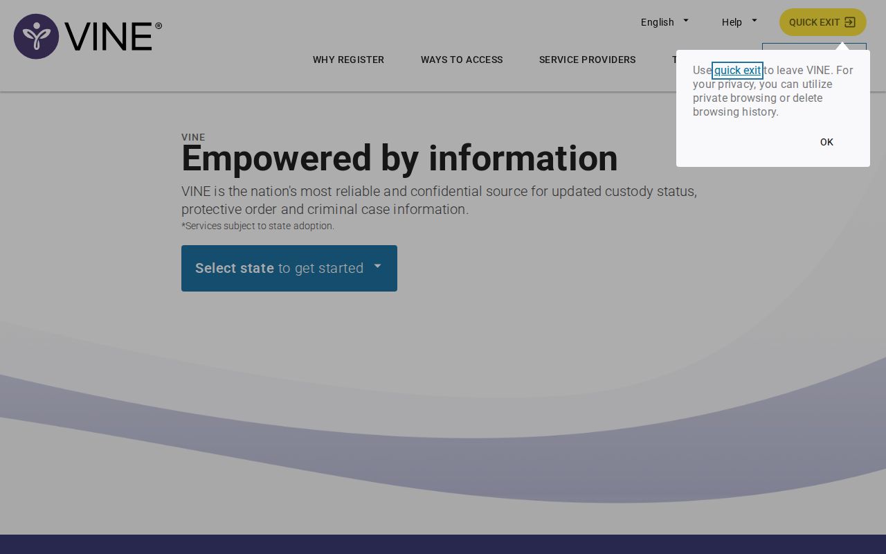 Victim notification and offender location interface that is not a St. Bernard Parish warrant search